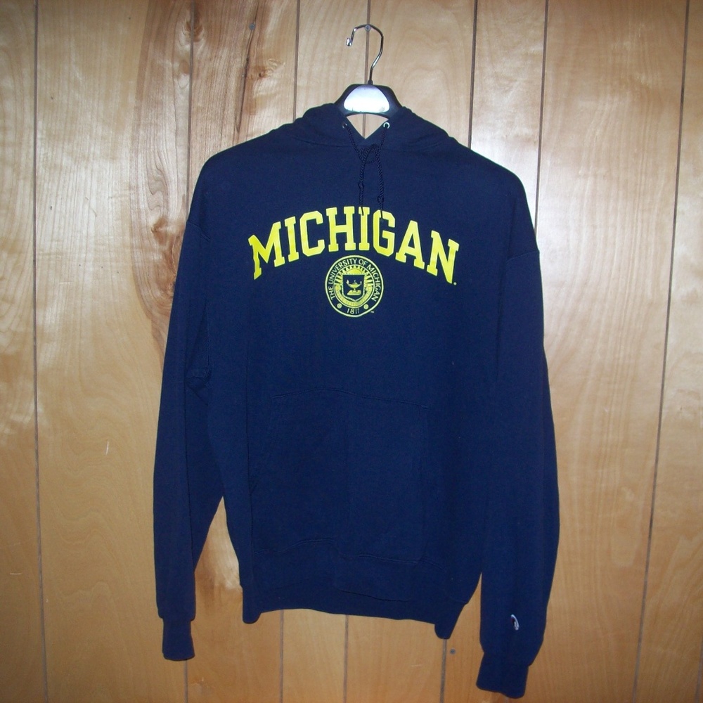 Champion Sweater with Michigan Graphic